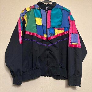 Vintage Paces Sport Multicolored Patchwork Windbreaker Jacket
